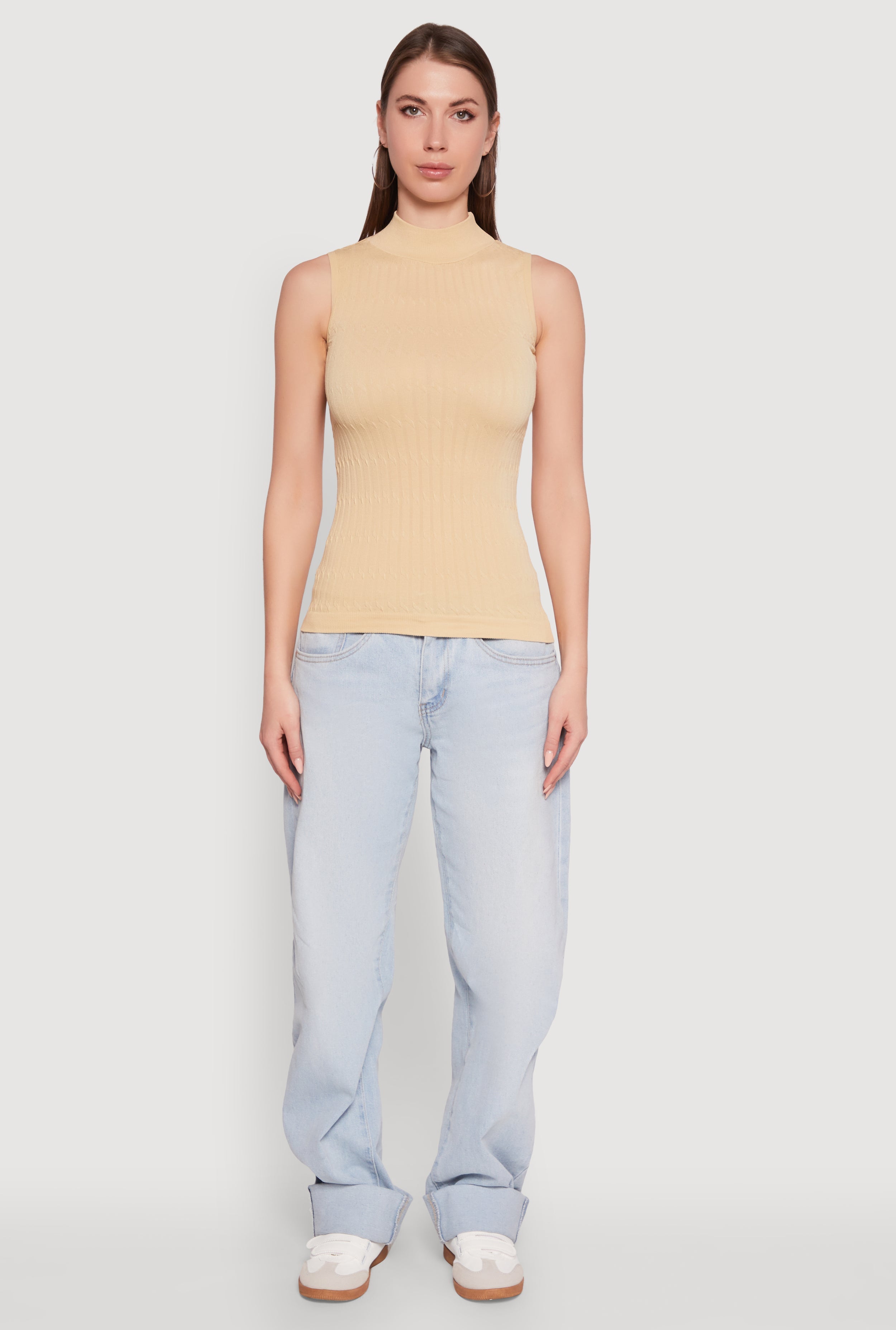 Seamless Mock Neck Tank Top
