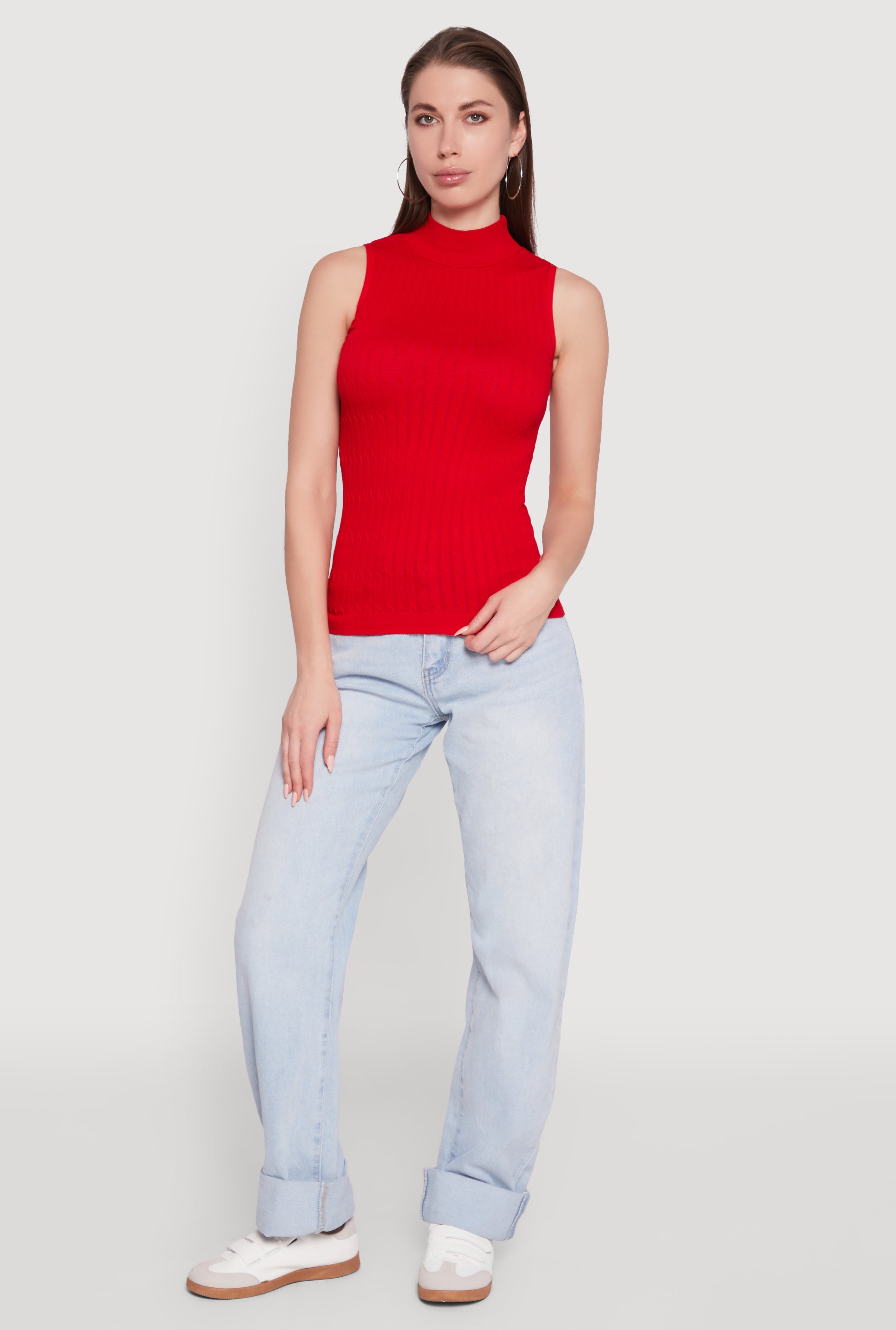 Seamless Mock Neck Tank Top